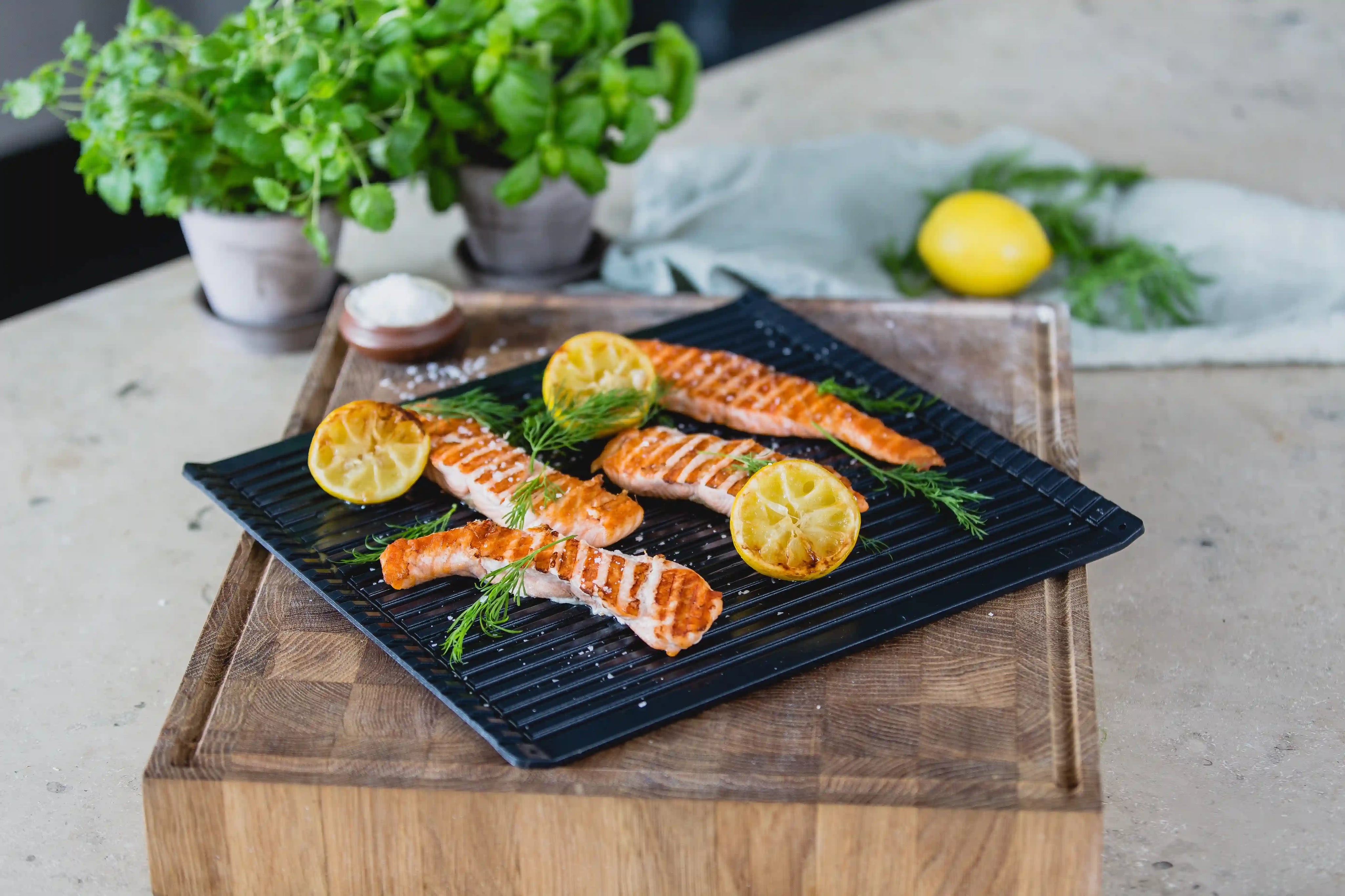 non-stick ugnsplåt, grillplåt, lax i ugn, enkel middag