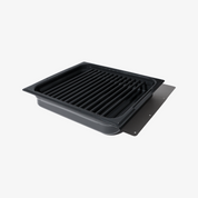 Svart grillpanna med räfflad stekyta, 28 cm