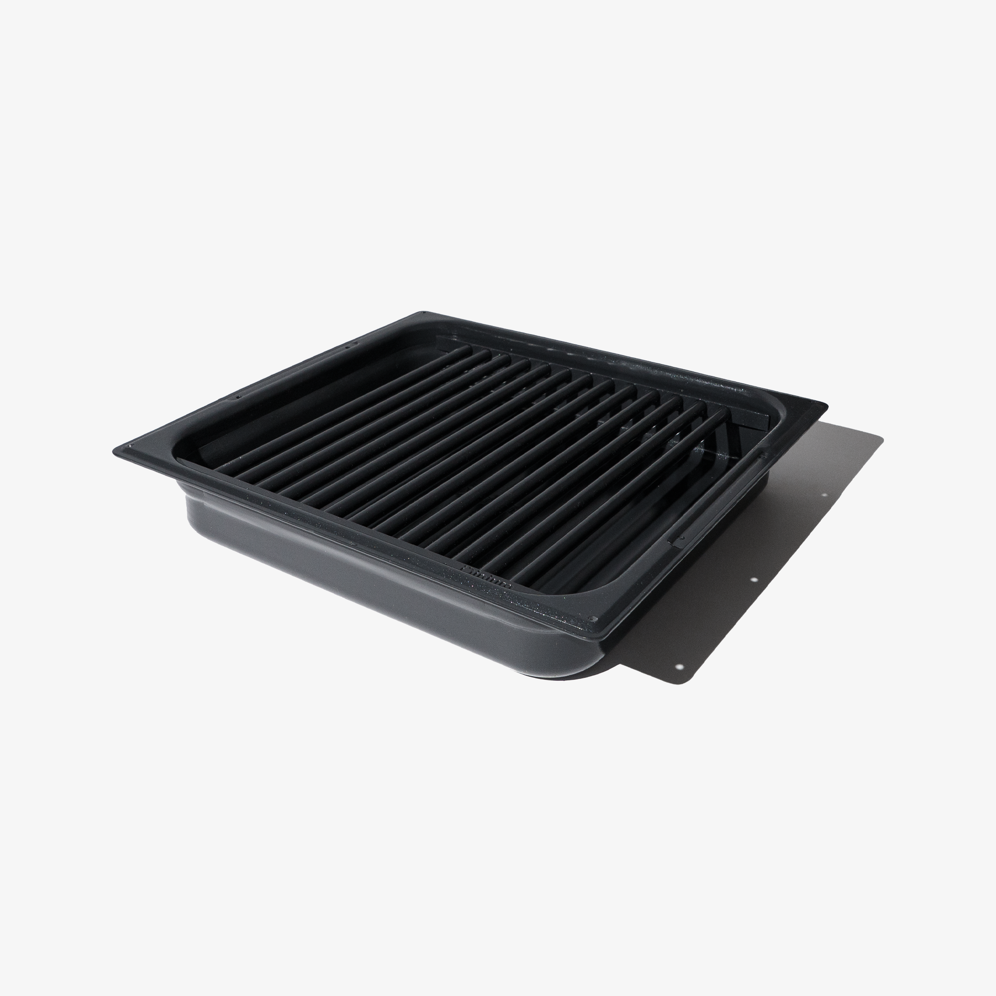 Svart grillpanna med räfflad stekyta, 28 cm